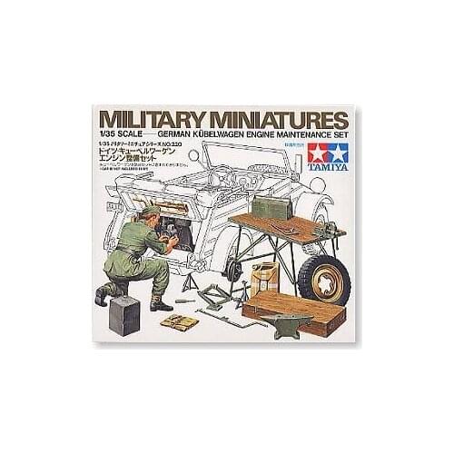 TAMIYA 1/35 scale models 35220 World War II Germany Pkw.K1 82 barrel engine maintenance group