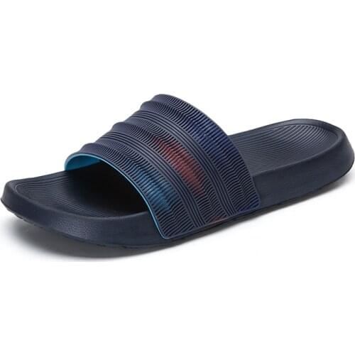 Fashion Massage Men Slippers Cool Summer Water Male Sandals High Quality Flat Beach Slippers Non-slip Mens Peep Toe Flip Flops