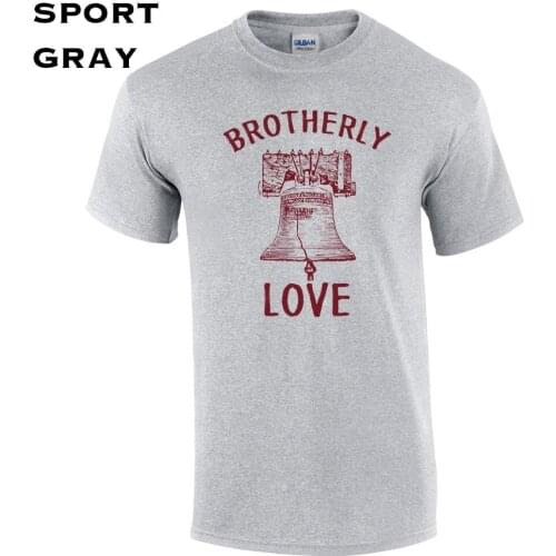 New Fashion Brand 296 Brotherly Love Mens T-Shirt Funny Philadelphia Philly Liberty Bell Penn Cool Mens Tees