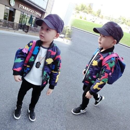 2018 New Boys Jacket Coat Girl High Quality Jackets Children Outerwear Clothing Spring Baby Clothes Camouflage Windbreaker