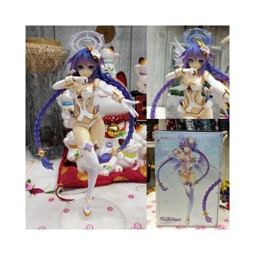 NEW hot 25cm Hyperdimension Neptunia Purple Heart Neptune action figure toys collector Christmas gift doll with box