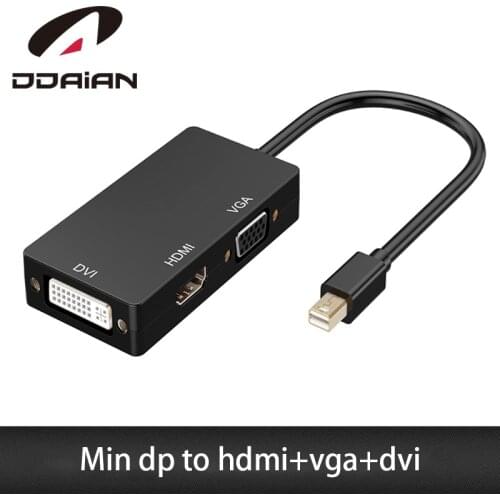 HDMI DVI VGA Female Adapter Converter Cable For Apple MacBook Air Pro MDP Mini Display Port MINI DP