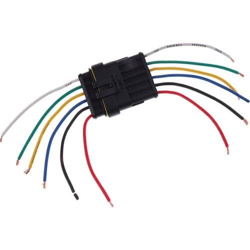 Plug and Play 10pcs 6Pin HID Wire Connector Plug Male Female Harness Clips