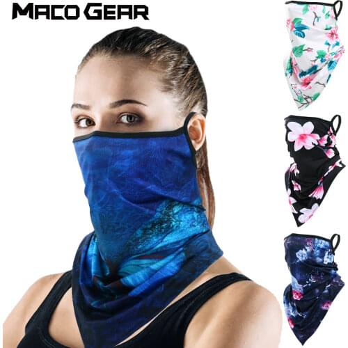 Hiking Bandana Neck Gaiter Breathable Half Face Mask Ski Printed Masks Elastic Headband UV-Cover Running Cycling Scarf Women Men
