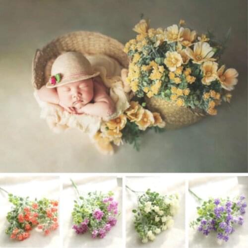 Newborn Photograpy Props Mini Succulent Flower Baby Photo Prop Decorations Infant Shoot Accessories Good Photography Effect