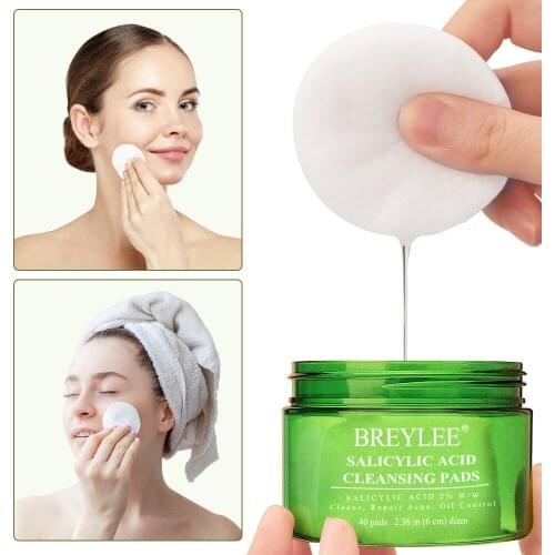 Salicylic Acid Cleansing Pads Plant Exrtact Soften Keratin Acne Treatment Facial Patches Smooth Skin Shrink Pores Face Care Mask