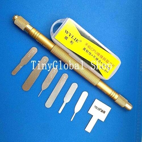 XGE 1 Set Ultrathin Carbon Steel Scalpel Blades Razor for Iphone Chip/CPU A8 A9 Removal on Circuit Board for Cellphones PC PAD