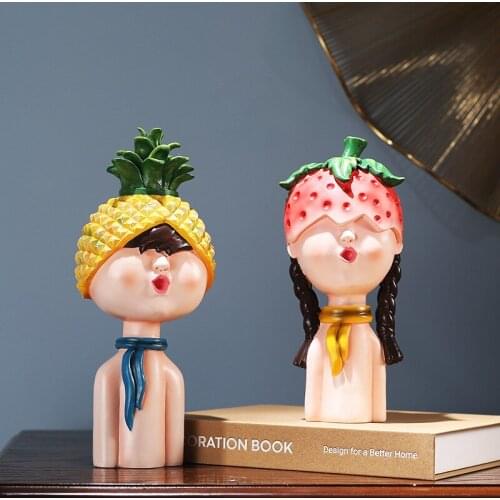 Nordic style couple doll decoration decoration creative home living room wine cabinet TV cabinet model room soft decoration