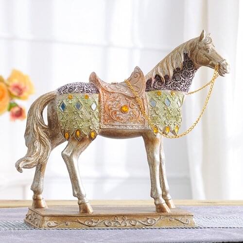 Ornaments Decorations Modern Home Furnishing Creative Gold And Silver Horse