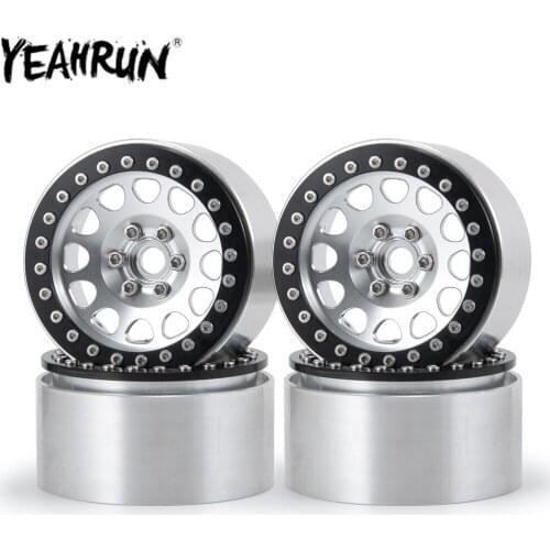 YEAHRUN 2.2" RC Wheels Hubs 35mm Lengthened Beadlock Wheel Rims for 1/10 RC Crawler Axial Wraith 90018 SCX10 D90 90046 TRX4