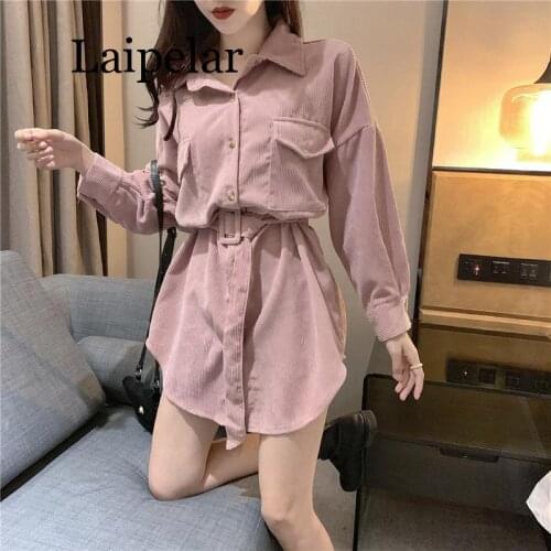 Corduroy Long Jackets Women Winter Autumn Coats Plus Size Single-breasted Overcoats Jackets Sashes Loose Solid Outerwear Apricot