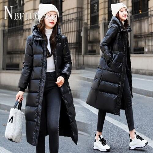 Winter Jacket Women Hooded Outwear Parkas Basic Coat Outwear Long Coats