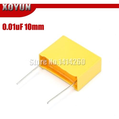 20pcs 0.01uF capacitor X2 capacitor 275VAC Pitch 10mm X2 Polypropylene film capacitor 10NF
