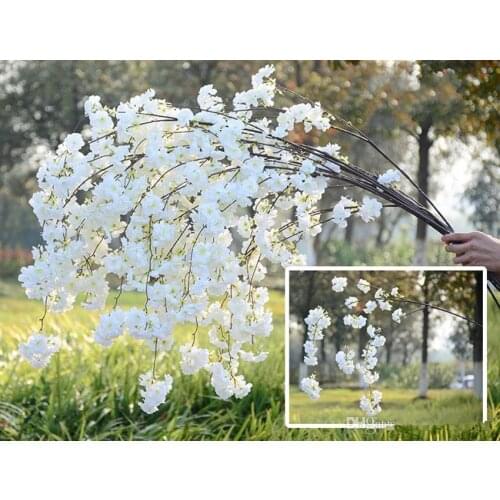 32pcs per lot cherry blossoms are full of romantic artificial branches, hanging rattan flowers with wedding decorations