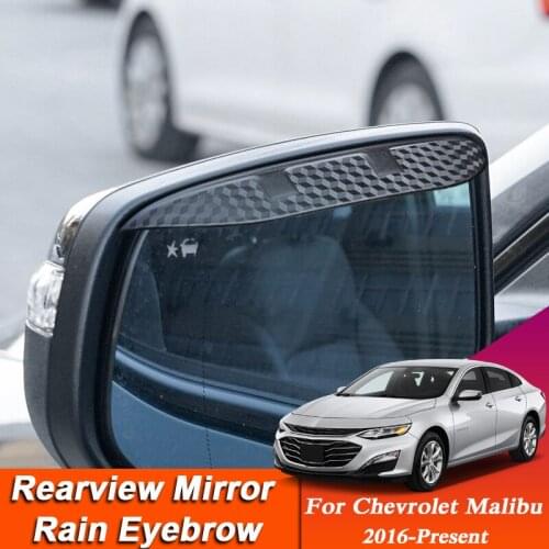 Car-styling For Chevrolet Malibu 2016-Present Carbon Fiber Rearview Mirror Eyebrow Rain Shield Anti-rain Cover External Sticker