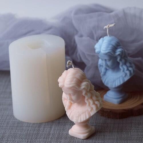 Goddess Candle Mold Ancient Greece Silicone Molds DIY Aromatherapy Plaster Clay Handmade Making Mould Home Decoration Crafts