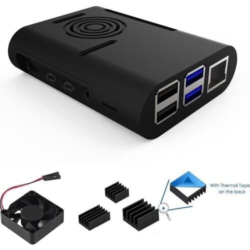 Aokin Raspberry Pi 4 Case For Raspberry Pi Case with Cooling Fan, Raspberry Pi 4 Heatsink For Raspberry Pi 4 Model B, Pi 4B, Pi