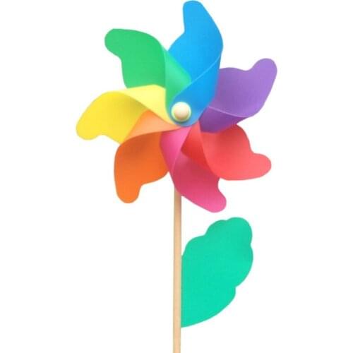 32cm Colorful Windmill Wind Spinner Wheel Ornament Garden Yard Decoration Kids Outdoor Toy