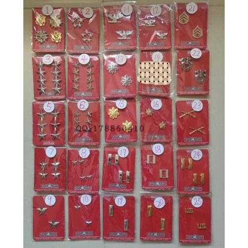 WW2 US ARMY OFFICER UNIFORM US USMC MARINE CORPS RANK INSIGNIA METAL BADGE PIN