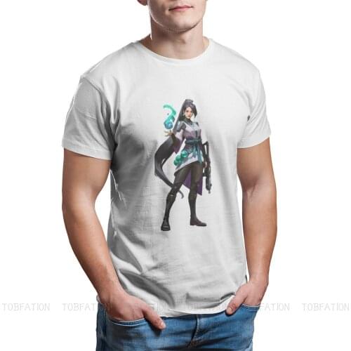 Valorant Agents Game Creative TShirt for Men Sage Round Collar Pure Cotton T Shirt Personalize Gift Clothes OutdoorWear 6XL