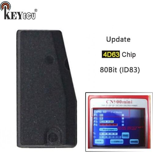 KEYECU 10x for Mazda, for Ford 2018 Update 4D63 80Bit ID83 Car Key Chip Transponder Chip Aftermarket Support All Key Lost