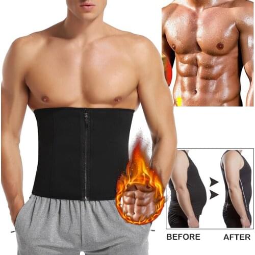 Mens Waist Trainer Thermo Neoprene Body Shaper Belts Slimming Corset Waist Support Sweat Underwear Strap Modeling Shapers