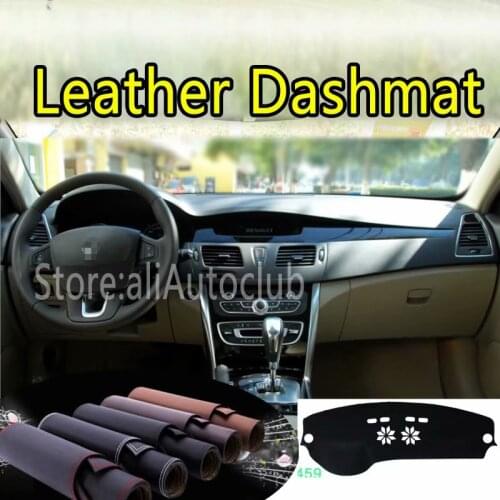 For Renault Latitude Samsung SM3 2009-2019 2010 2011 2012 Leather Dashmat Dashboard Cover Dash Carpet Custom Car Styling LHD+RHD