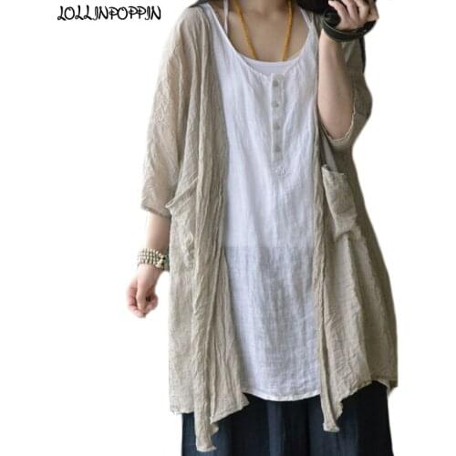 Льняные блузки LOLLINPOPPIN China At AliExpress