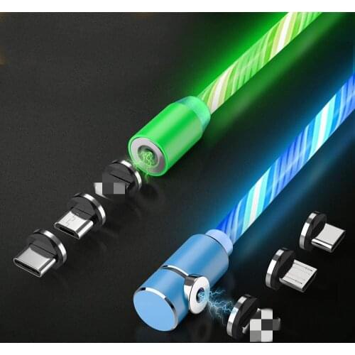 Lieve mobile LED magnetic charging cable. 3-in-1 gorgeous luminous cable magnetic charging cable usb micro cable xiaomi
