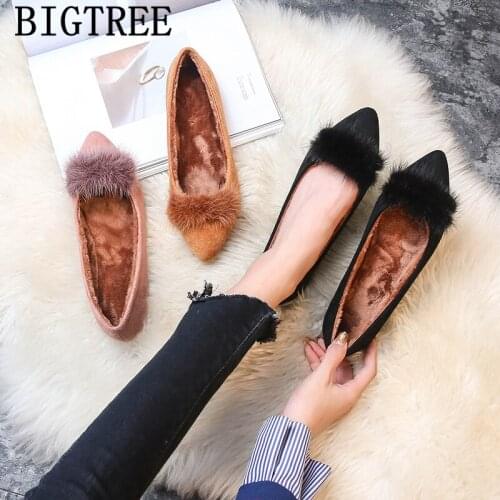 Fur Loafers Luxury Shoes Women Designers Black Flats Womens Shoes Comfort Big Size Women Shoes Autumn Fashion Zapatos De Mujer