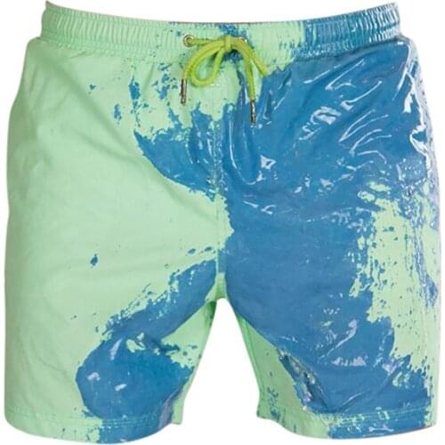 Color-changing Man Beach Pant Male Pant Quick-drying with Pocket Male Surfing Shorts GYM Swimwear Bathing Shorts Beach Shorts