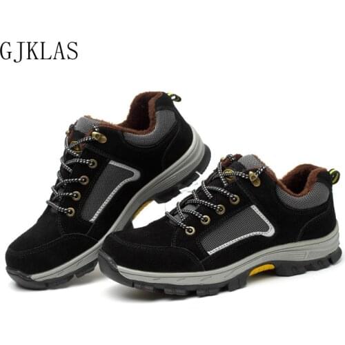 Male Work Shoes Anti-puncture Safety Boots Indestructible Safety Shoes Work Welder Shoes Men Steel Toe Shoes for Four Seasons