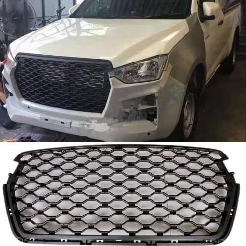 D-max Racing Grill Front Abs Grills Fit For Isuzu D-max Dmax 2020 Pickup Car Mesh Mask Bumper Cover Grille Auto Parts