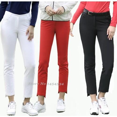 PGM High Quality Women Clothing Golf Trousers Lady Trousers Spring Sports Wear Tennis Casual LongPants Version High Elastic Soft