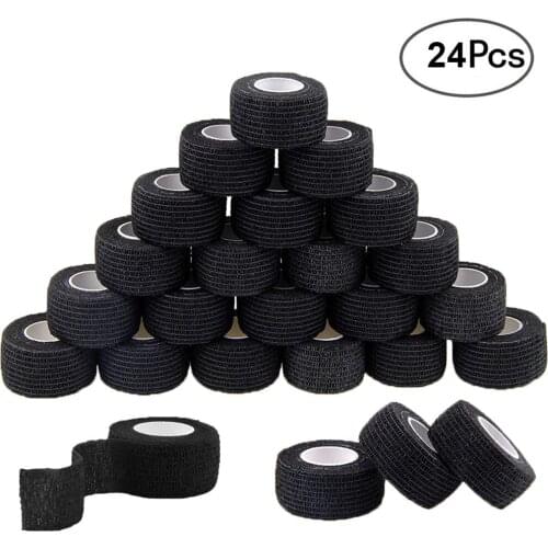 24pcs Tattoo Grip Bandage Cover Wraps Tapes Nonwoven Waterproof Self Adhesive Finger Wrist Protection Tattoo Accessories