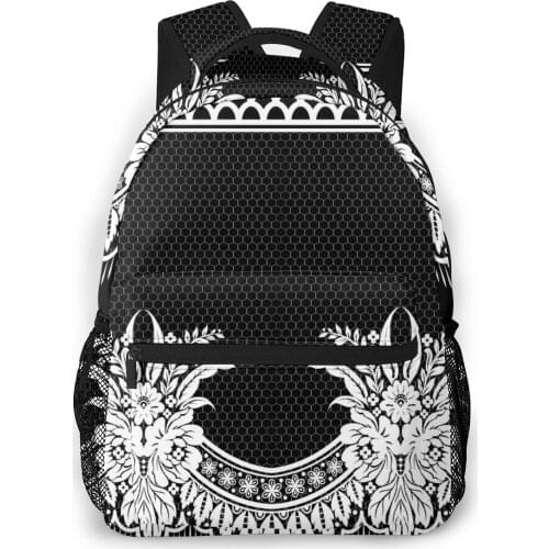Fashion Backpack Women Men Unisex Students Backpacks Lace Honeycomb Travel bag Bookbag