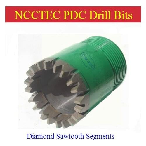 [Sawtooth Segments]56-220mm Diamond PDC Geology Core Drill Bits for granite flint Rock cobblestone sandstone Exploration