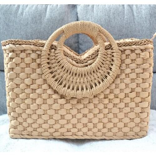 Ladies straw bag luxury handbag rattan grass Casual Shoulder crossbag ladies beach basket bag original brand designer 2020 new