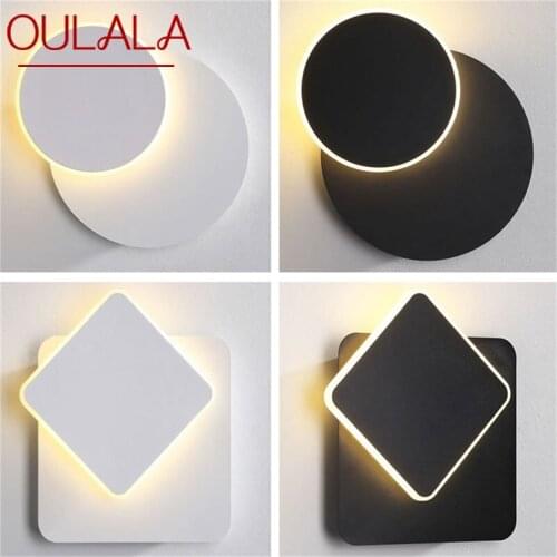 OULALA Modern Wall Light Fixture Rotating Bedside LED Wall Lamp Creative Decorative For Home Bedroom Living Room Dining Room