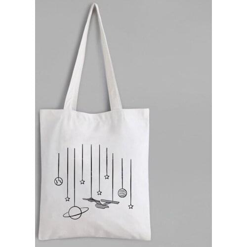 Star Bags Geometric Fashion Tote Bag University Student Custom Eco Friendly Products Reusable Designer Tote Bag Custom Logo