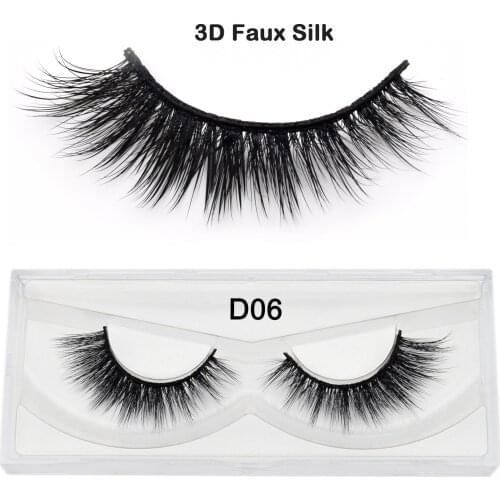 Visofree 3D silk eyelashes handmade full strip lashes thick false eyelashes makeup silk eye lashes extension faux mink lashes