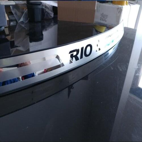 Free Shipping Stainless Steel Inner Rear Bumper Protector Sill Car Accessories Trunk Trim For Kia Rio 2011 2012 2013 2014 2015