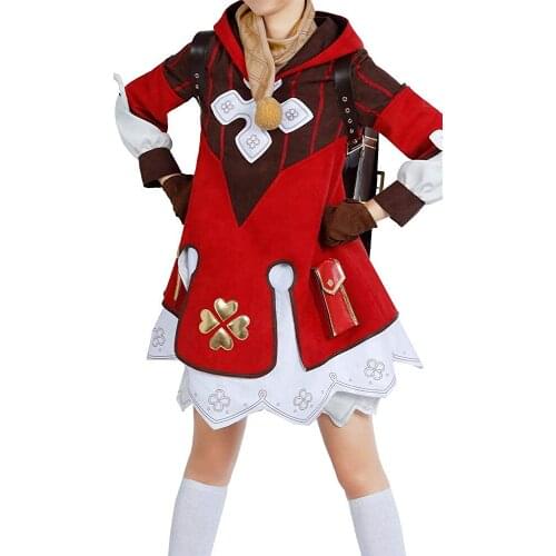 Game Genshin Impact Klees Costume Cosplay Costume Adult Women Deluxe Halloween Cosplay Outfit Fancy Dress