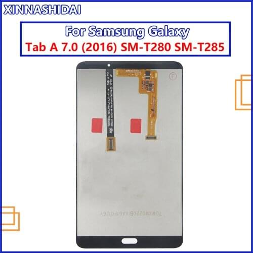 LCD For Samsung Galaxy Tab T285 T280 SM-T285 LCD Display Touch Screen Digitizer Sensors Full Assembly Plane Replacement