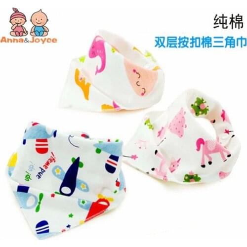 20pc/Lot Cute Baby Boys Girls Bibs Cotton Cartoon Print Bandana Bibs Saliva Toddler Triangle
