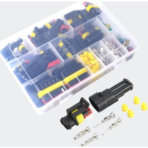 216Pcs/Box Waterproof Automotive Car Wire Connector Plug Kits 1-6P With Fuse Electrical Equipment Female Male Way AMP Super Seal