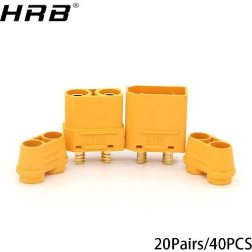 40PCS Amass XT90 XT90H XT-90 Male Female Connectors with Cover 20 Pairs Plug Parts For RC Lipo Battery Copper Brass Accessories