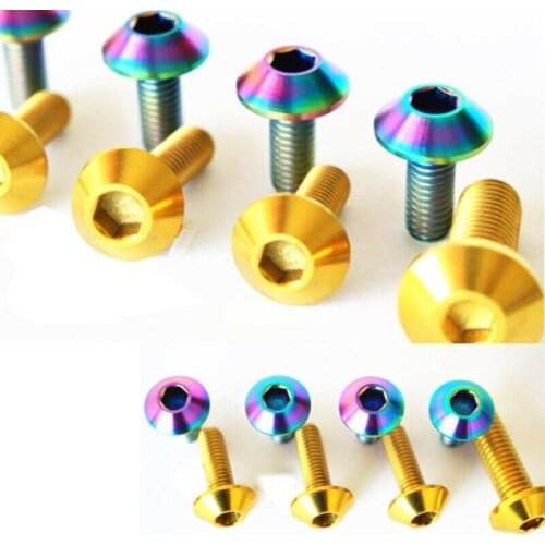 5pcs M6 x 12/15/20mm Titanium Bolts Umbrella Head socket hexagon screws Bolts