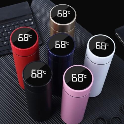 500ml Creative Smart Thermos Water Bottle Cup Temperature Display Vacuum Flask 304 Stainless Steel Thermos Mug
