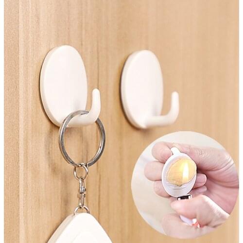 6PC Strong Self Adhesive Plastic Wall Hook home Strong Hanger Rack Concrete ceramic tile board Universal Heavy Load Sucker Rack